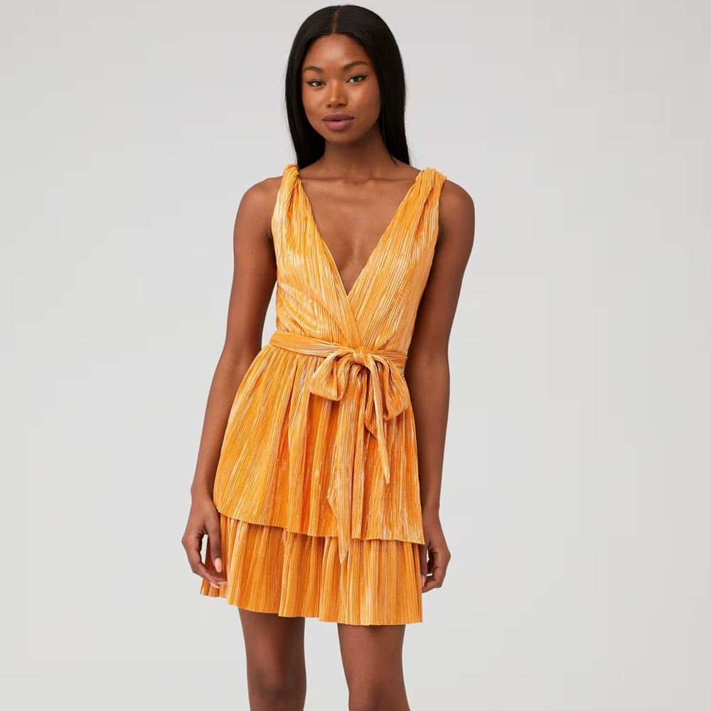 SABINA MUSAYEV Alma Dress Mandarin Size Medium - Picture 2 of 4